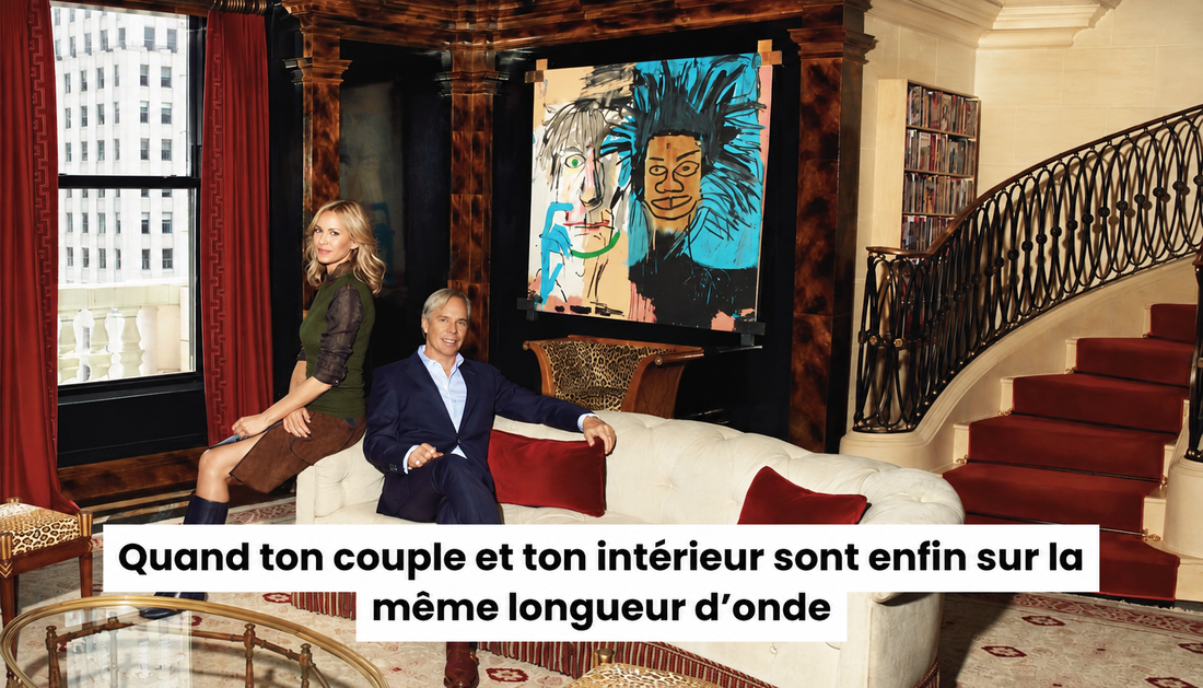 Couple dans un intérieur élégant illustrant les tendances déco 2026