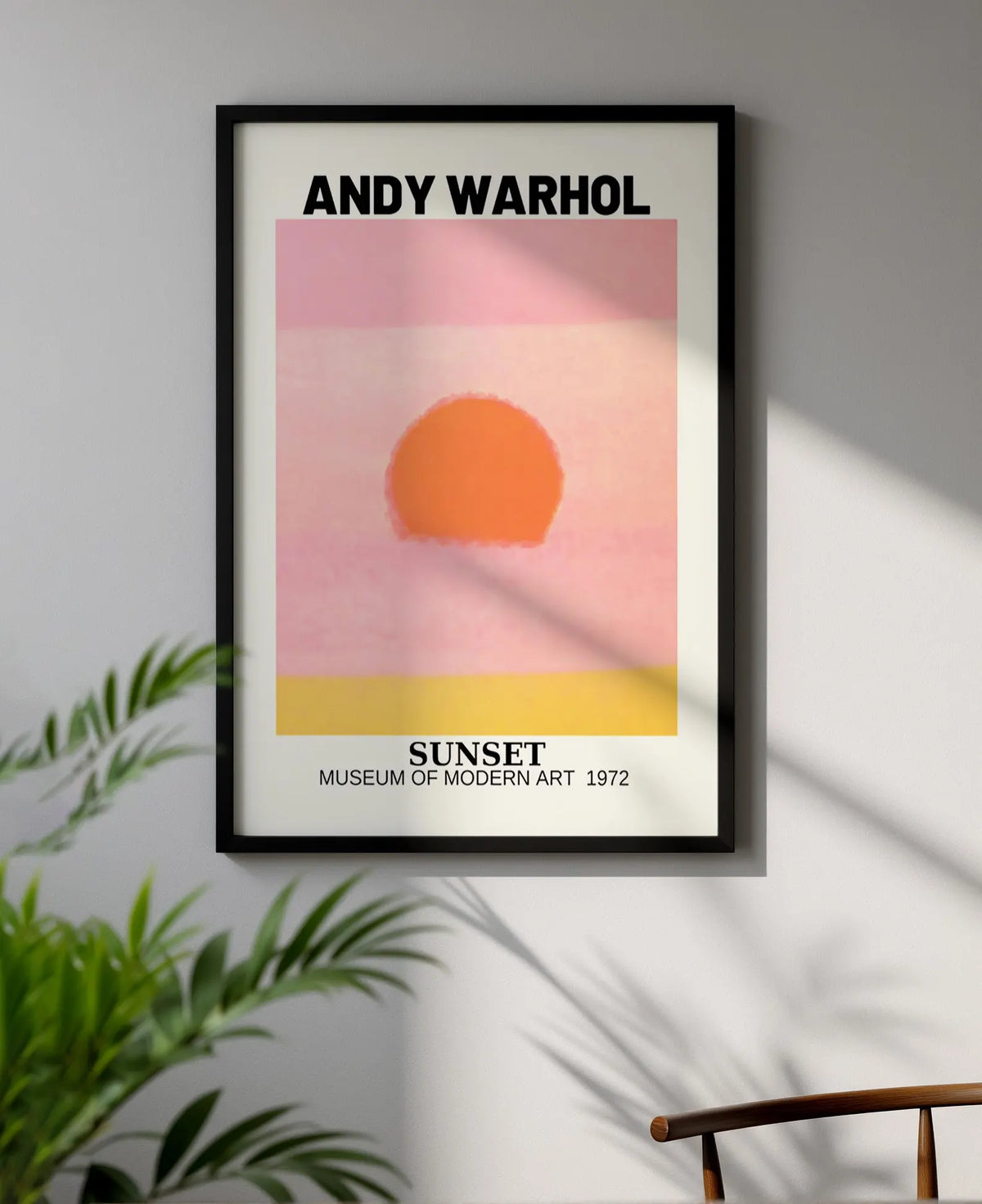 Affiche Sunset Andy Warhol 1972 sur toile