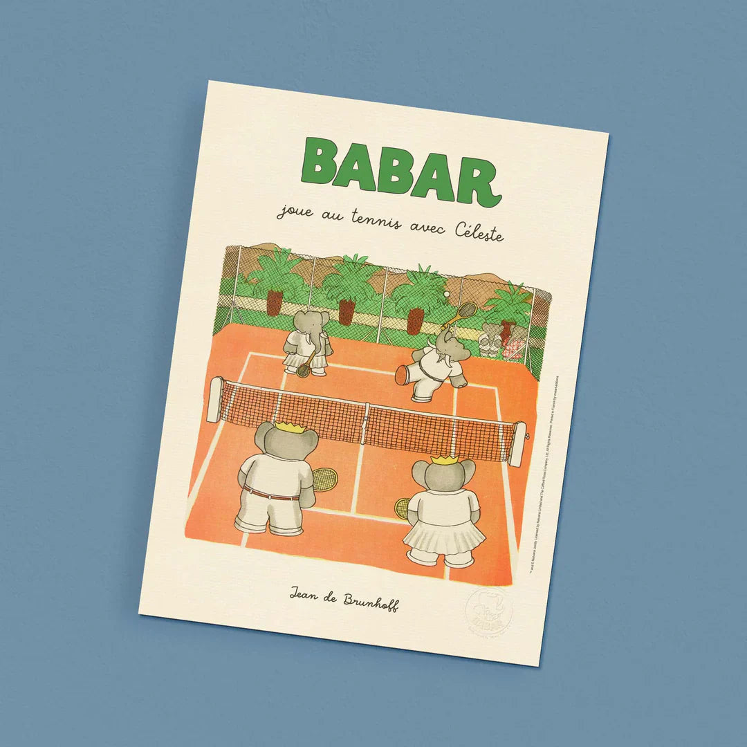 Affiche Babar joue au tennis