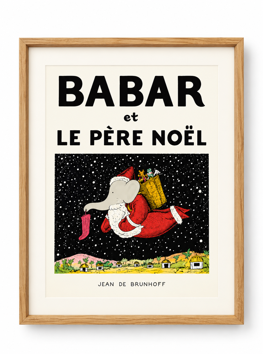 Affiche Babar et le Père Noël de Jean de Brunhoff