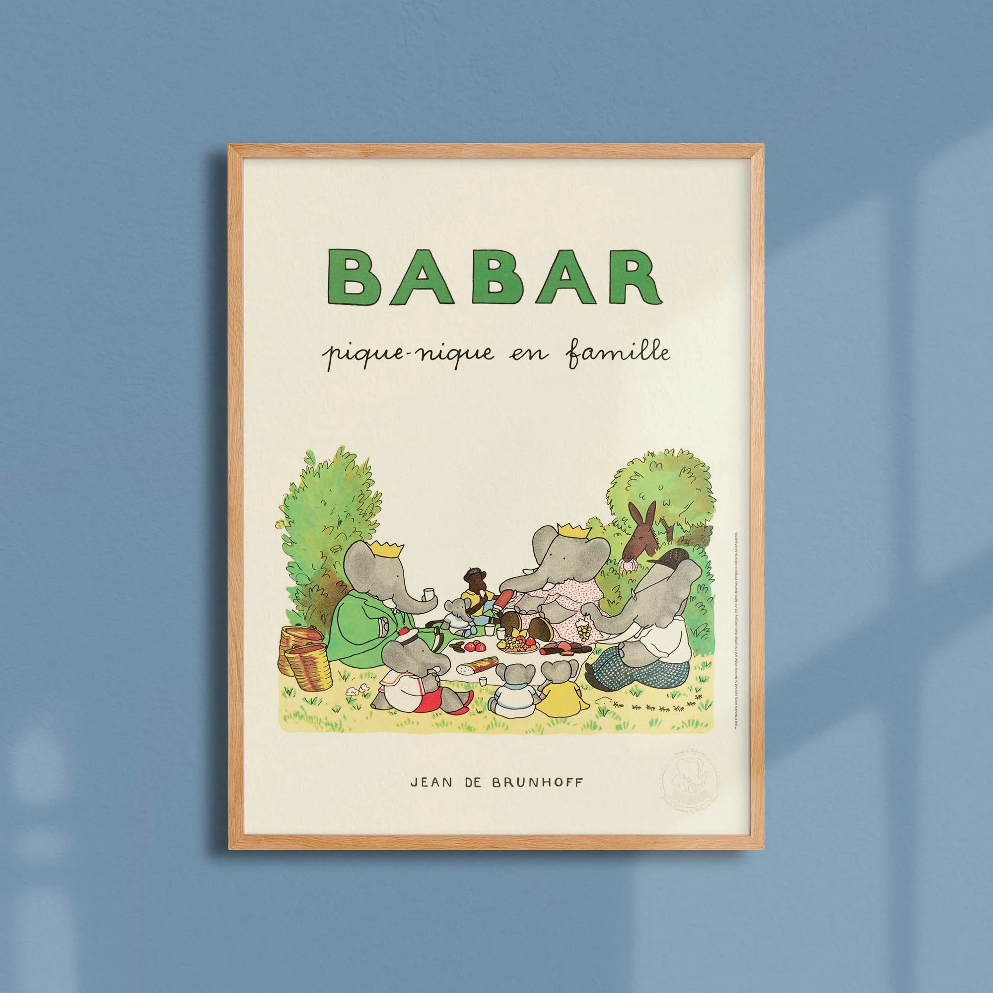 Affiche Babar Pique-nique en famille
