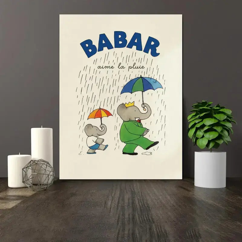 Affiche Babar aime la pluie