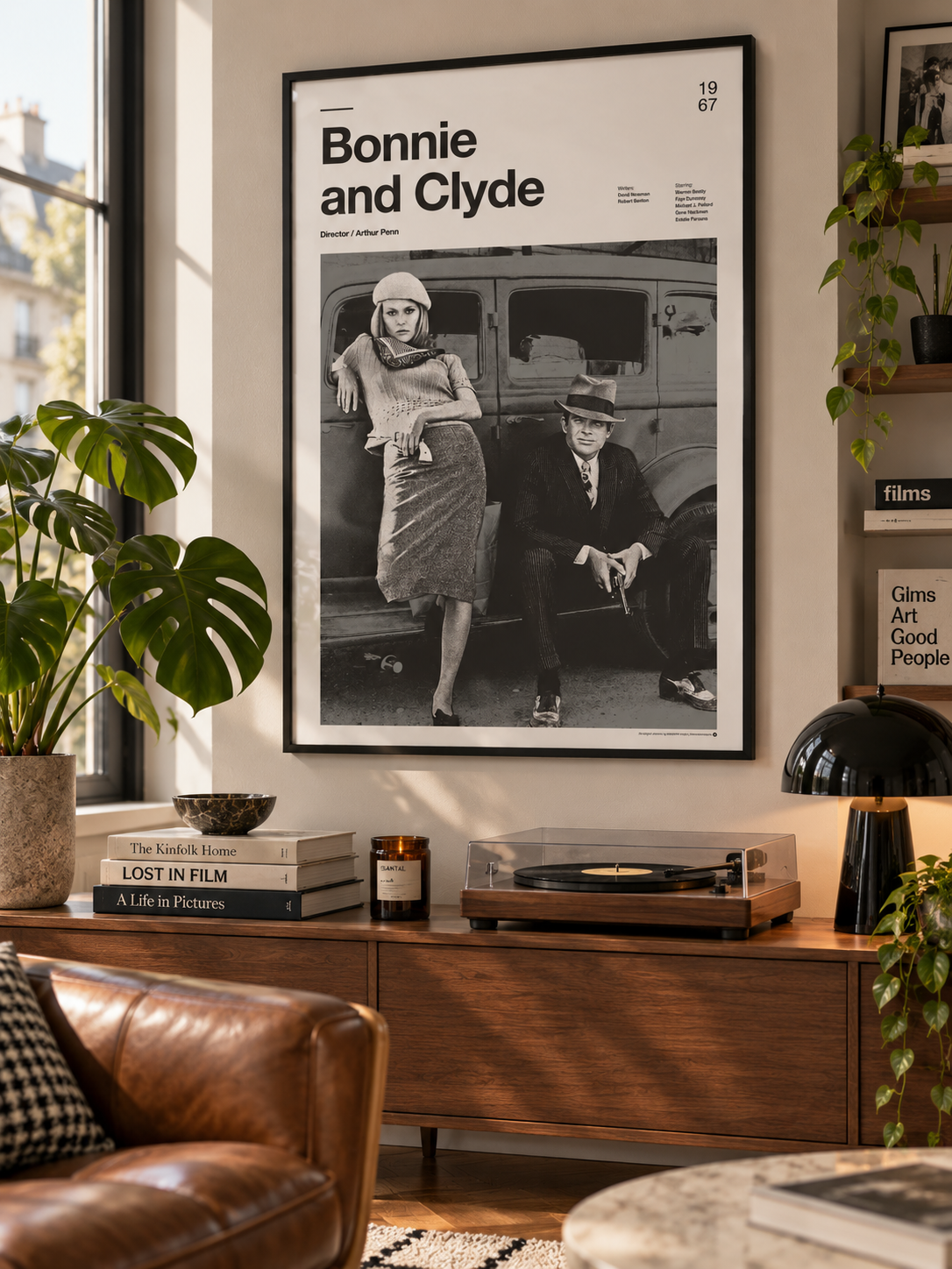 Affiche Bonnie and Clyde sur toile 50 × 70 cm