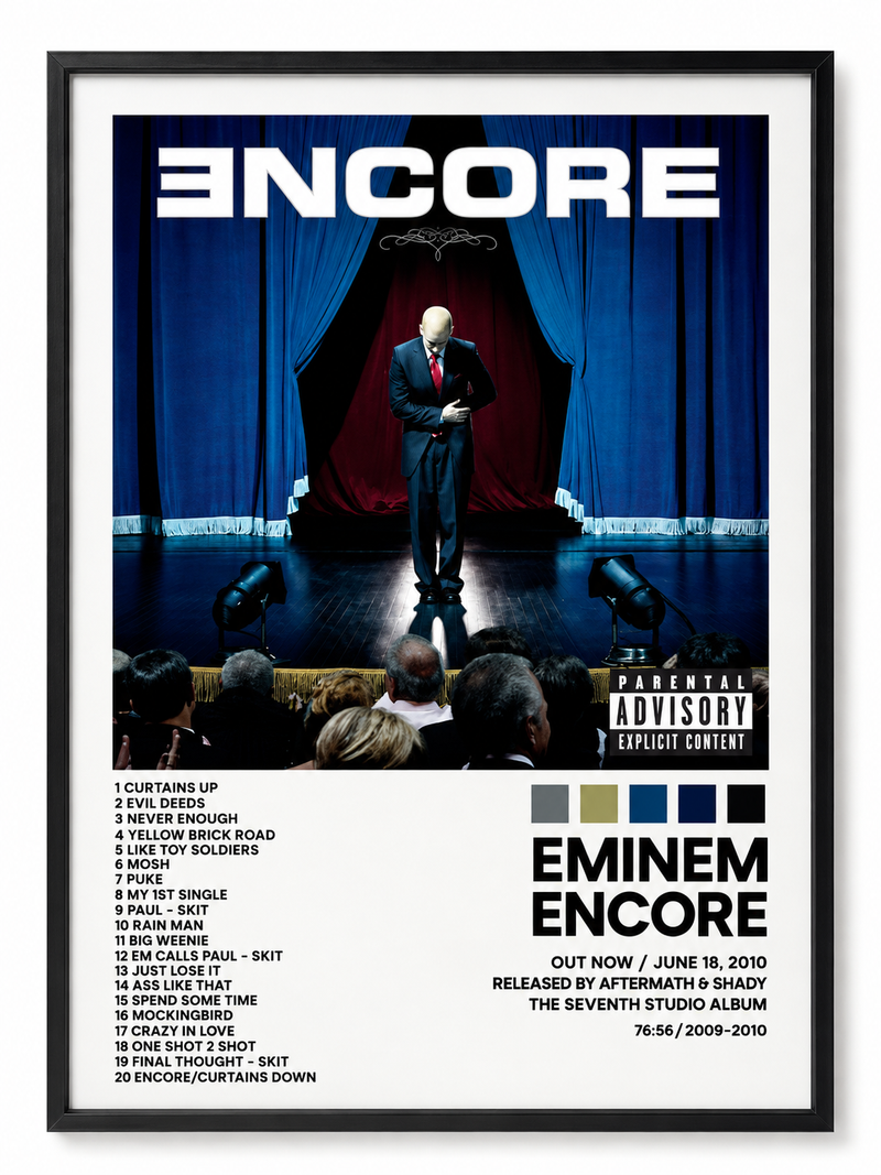 Affiche Eminem Encore sur toile