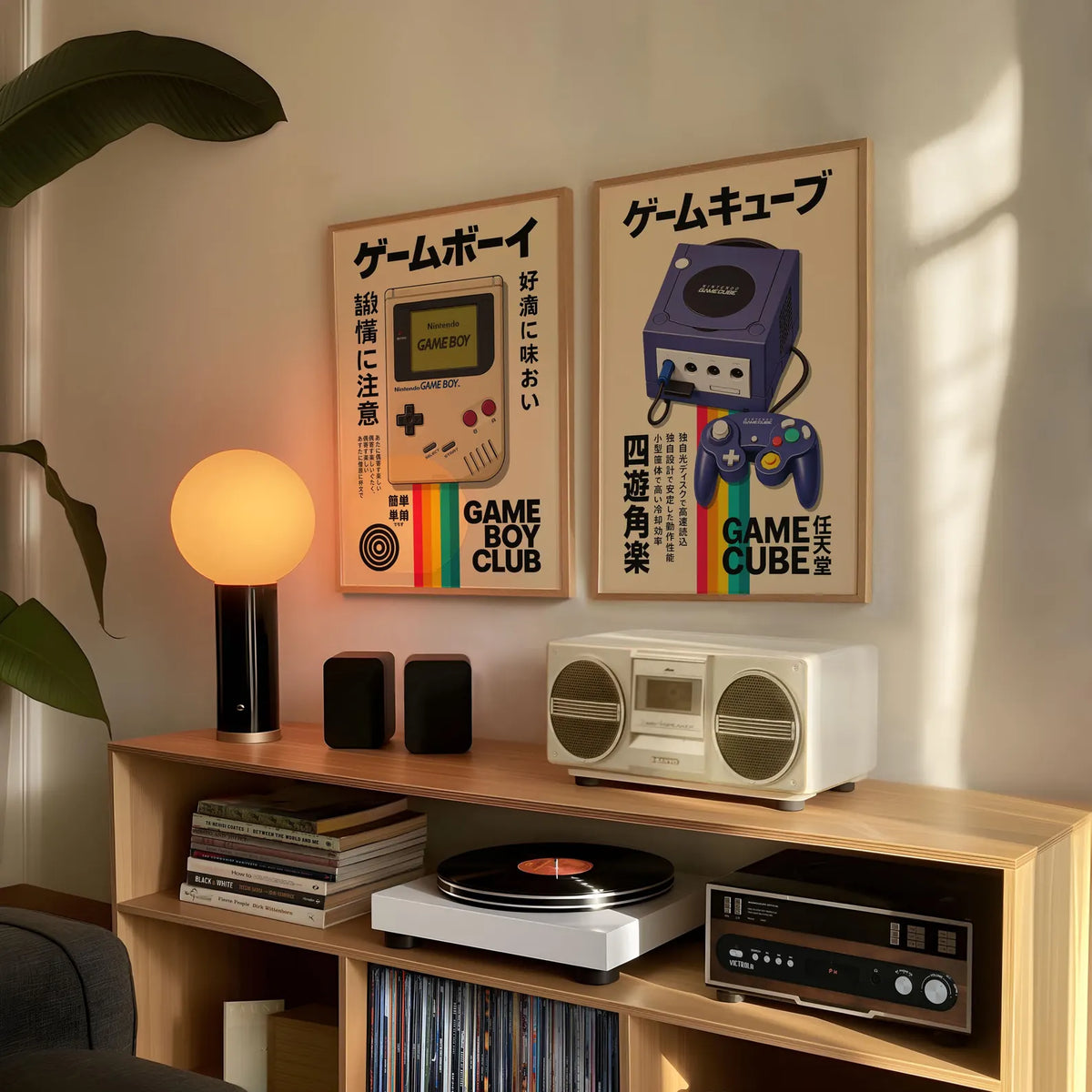 Affiche GameCube rétro sur toile 30 × 40 cm