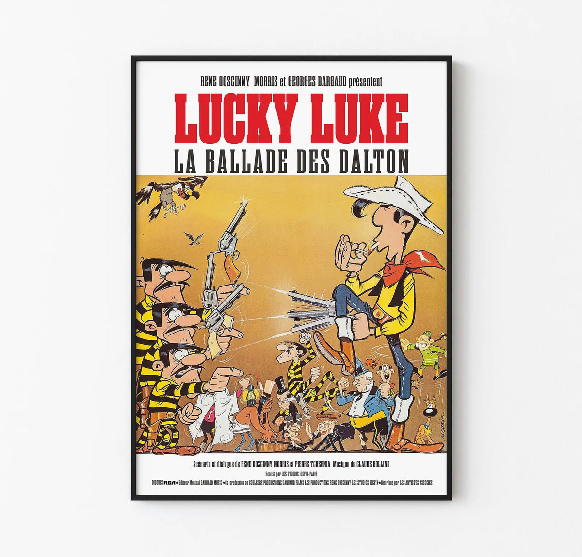 Affiche Lucky Luke La Ballade des Dalton sur toile