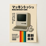 Affiche Macintosh 128K rétro sur toile 30 × 40 cm