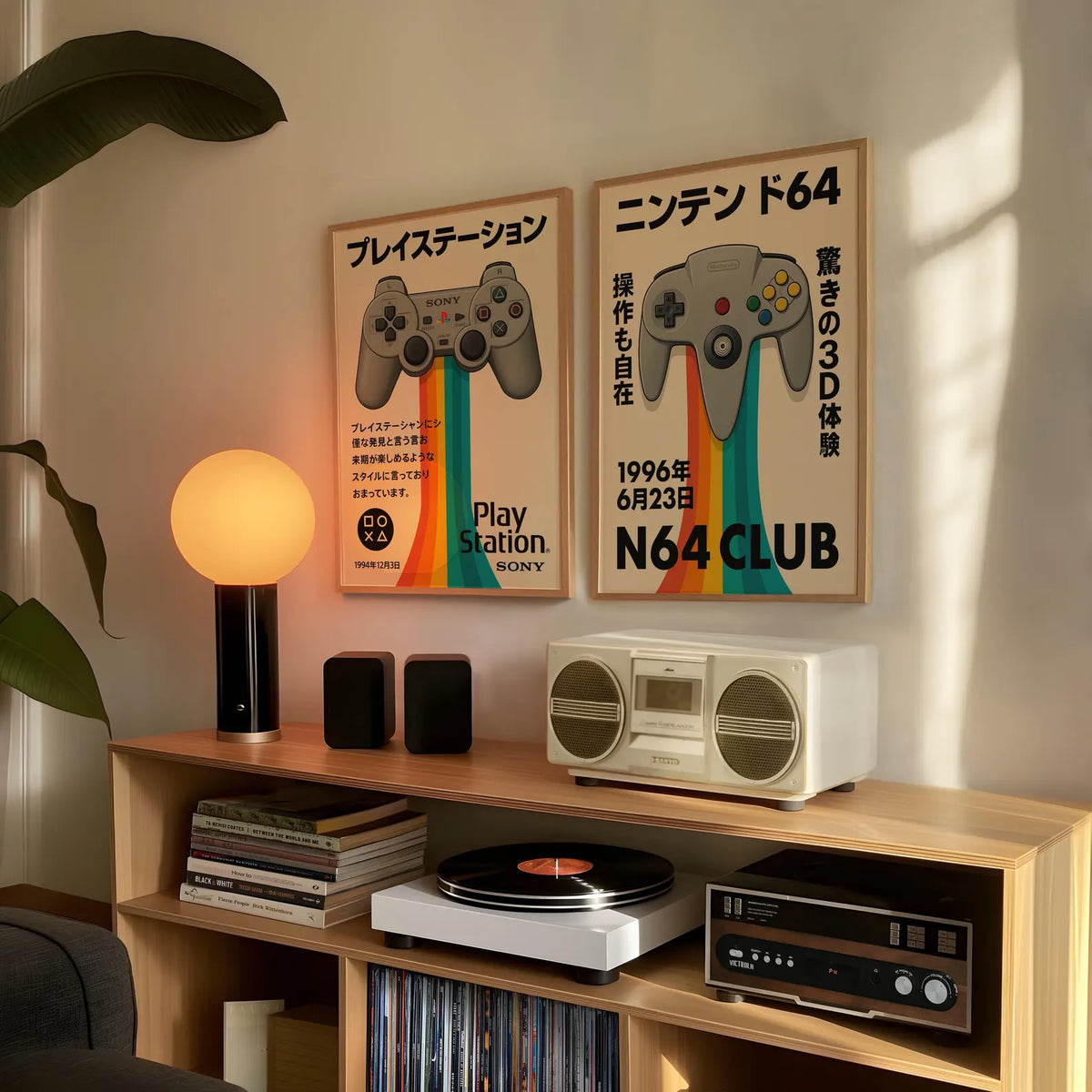 Affiche Manette Nintendo 64 rétro sur toile 30 × 40 cm