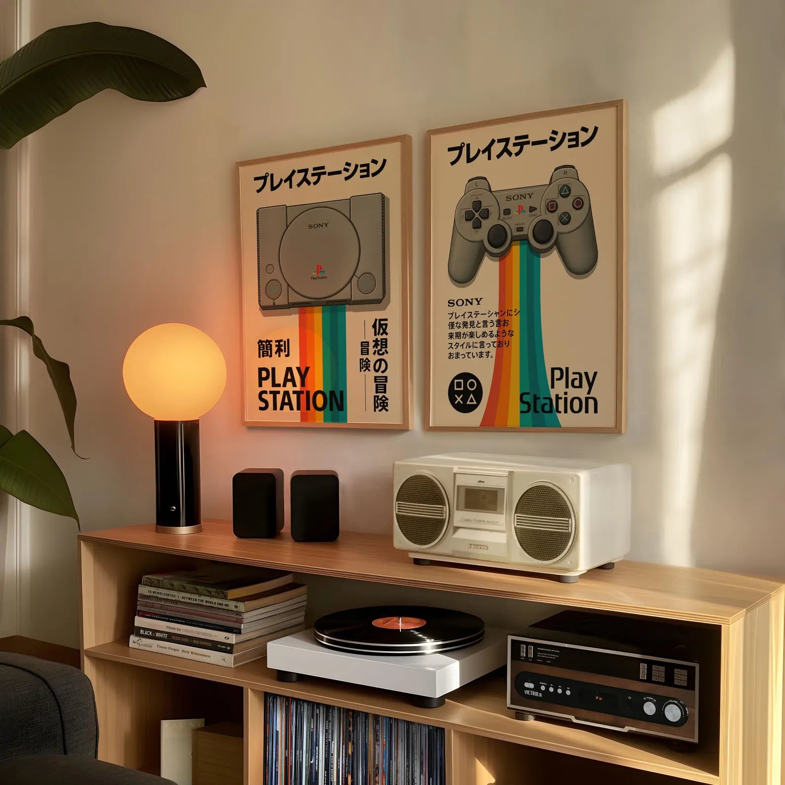 Affiche Manette PlayStation 1 rétro sur toile 30 × 40 cm