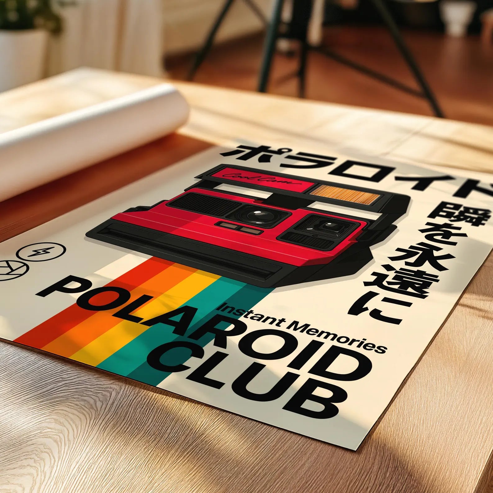 Affiche Polaroid Cool Cam rétro sur toile 30 × 40 cm
