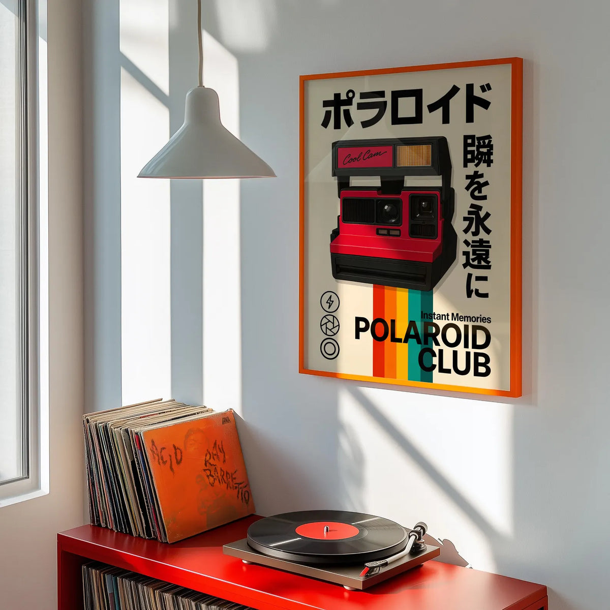 Affiche Polaroid Cool Cam rétro sur toile 30 × 40 cm