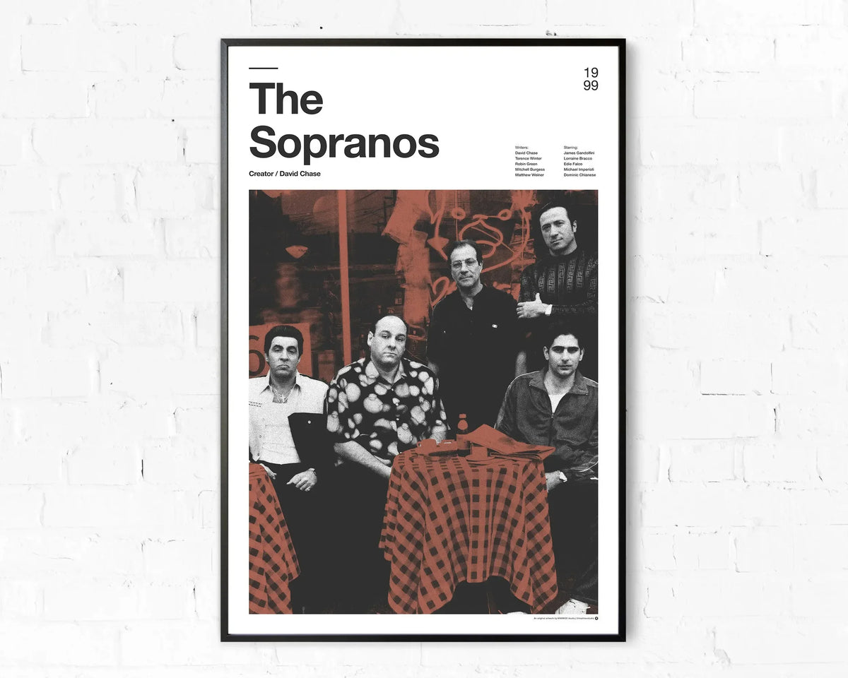 Affiche Les Sopranos au format 50 × 70 cm pour décoration cinéma et séries