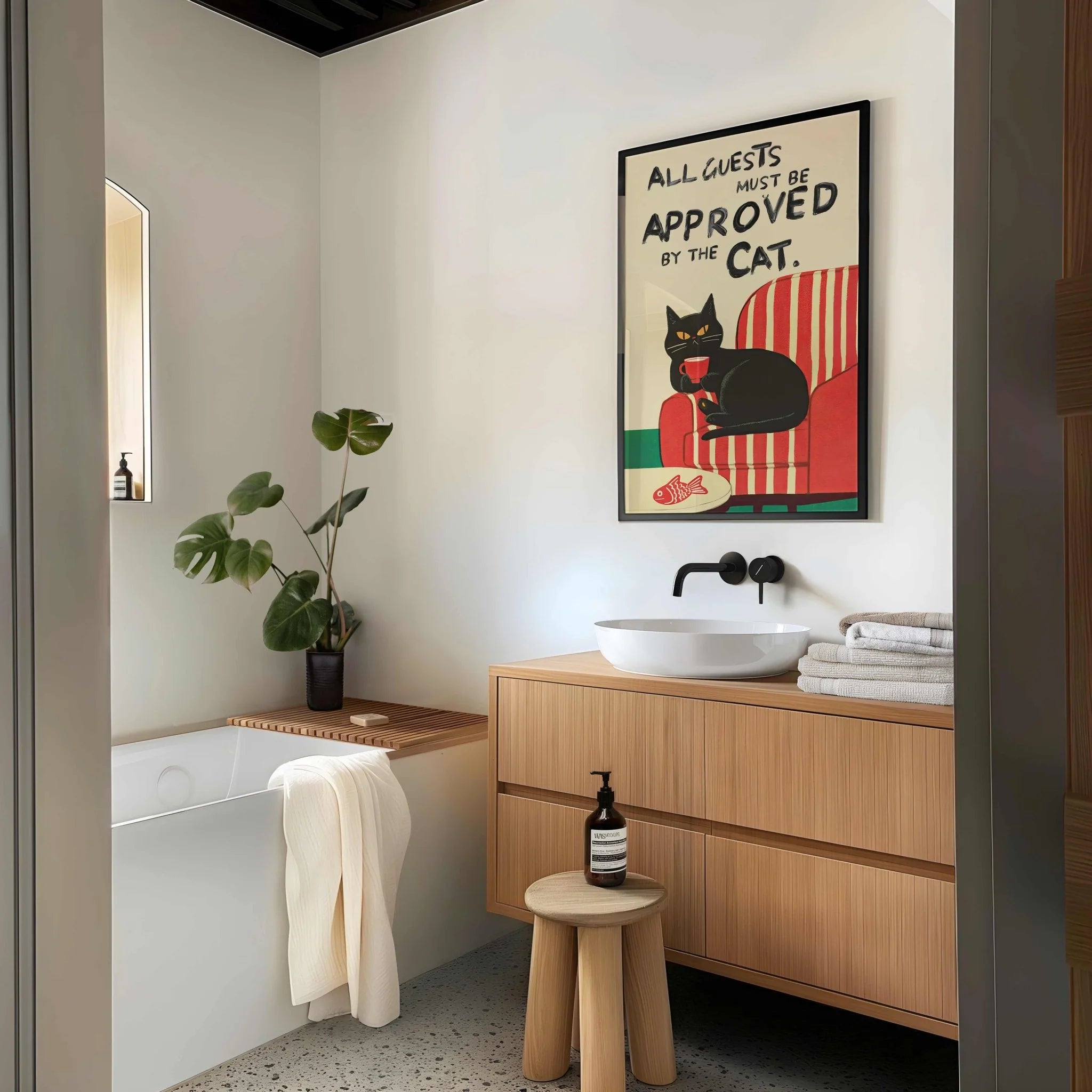 Affiche All Guests Must Be Approved By The Cat
