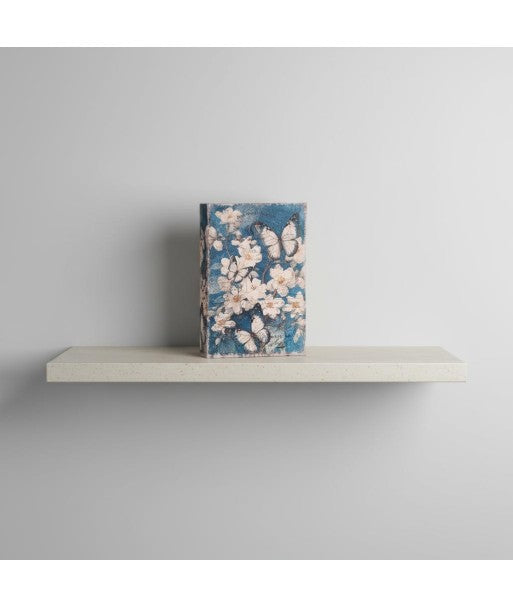 Coffret livre décoratif en bois & lin