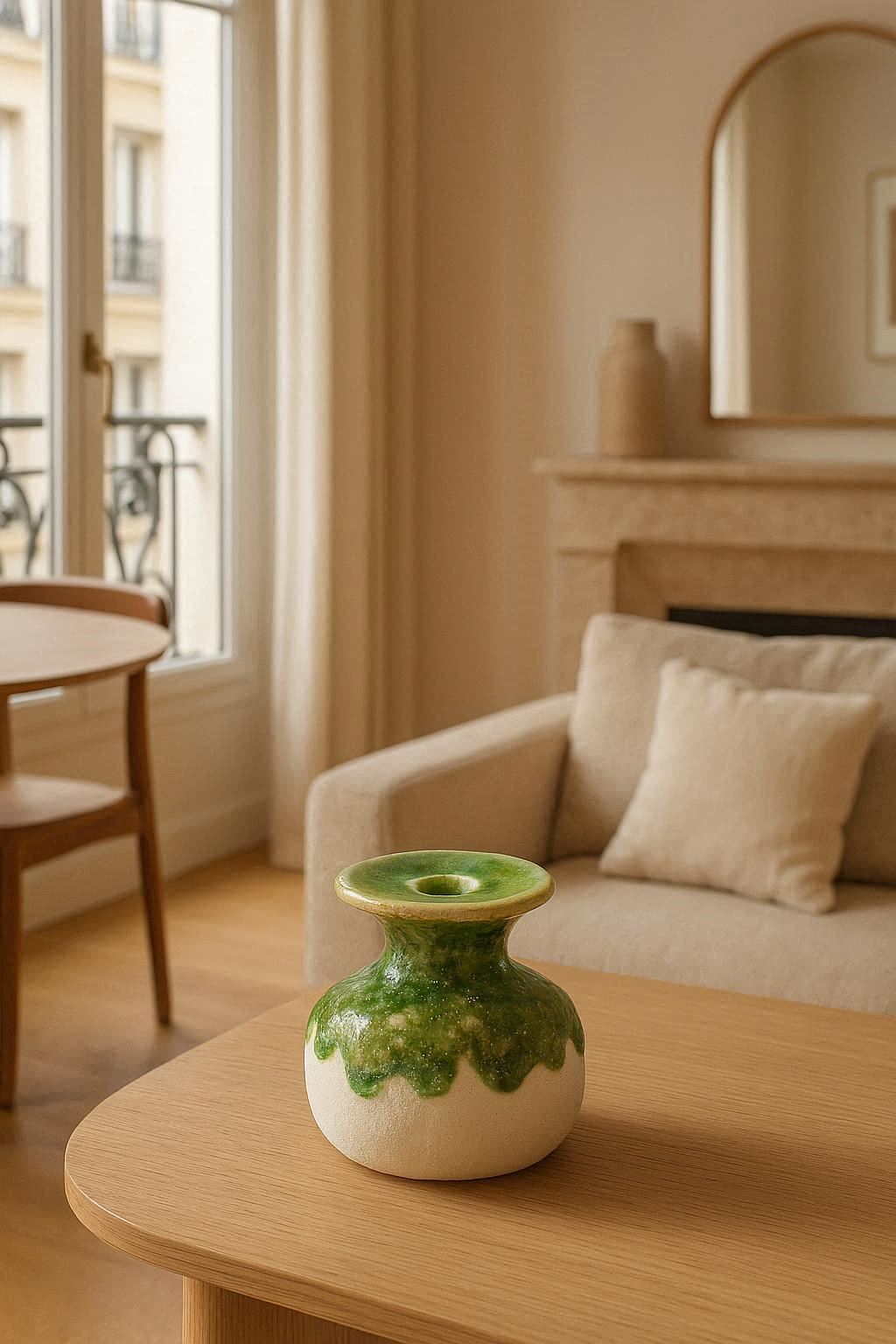 Bougeoir Céramique Vert