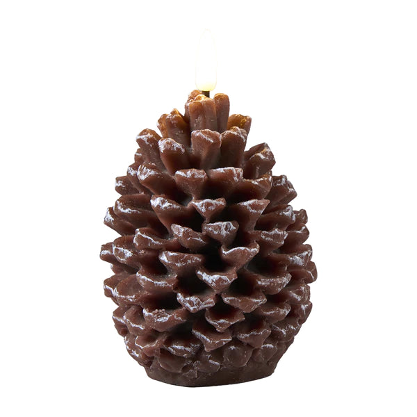 Bougie LED pomme de pin — avec minuterie