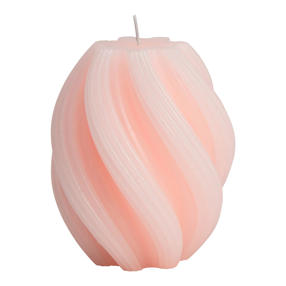 Bougie Torsadée Rose