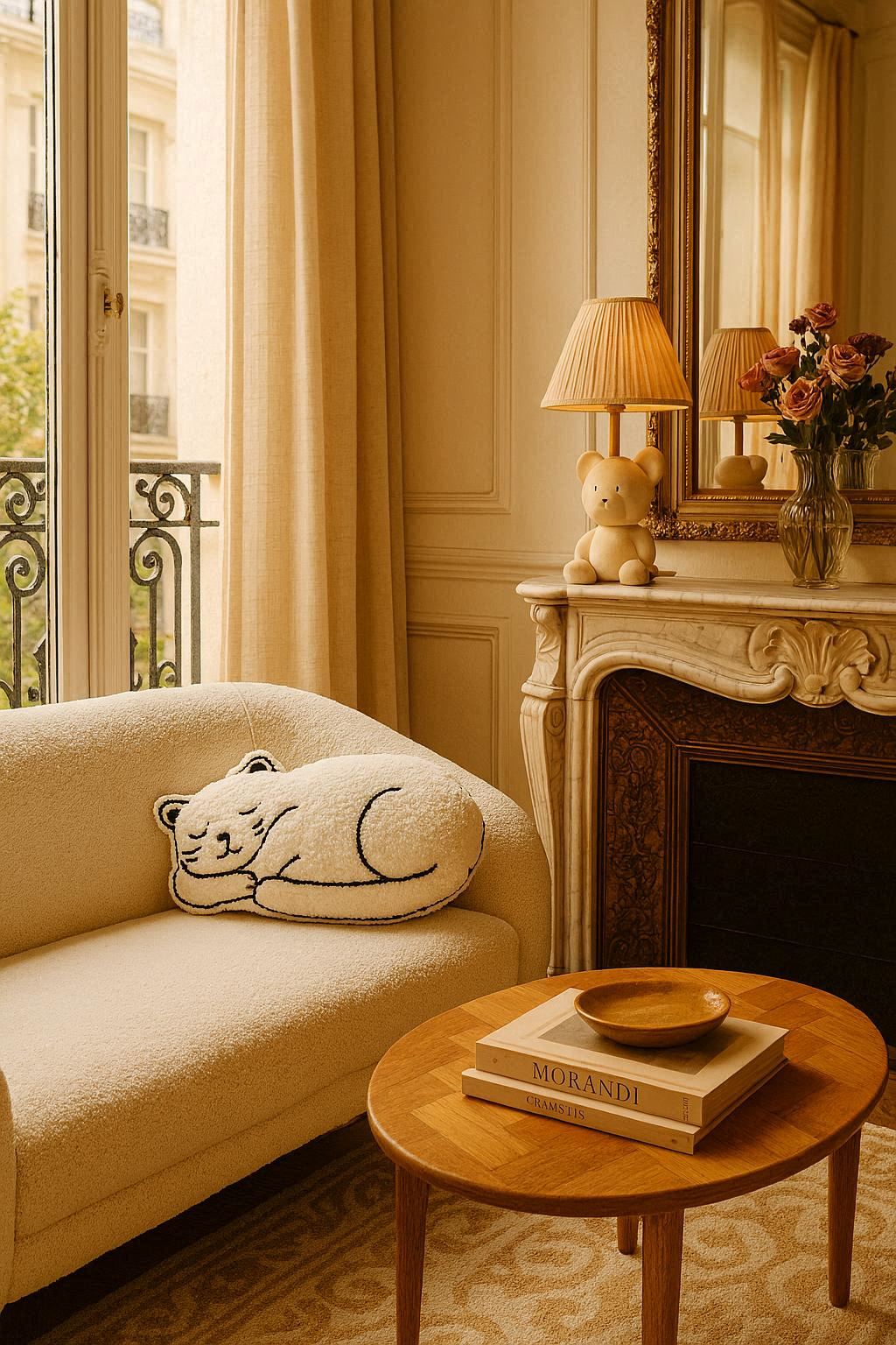 Coussin chat brodé pour rafraîchir la décoration du salon au printemps