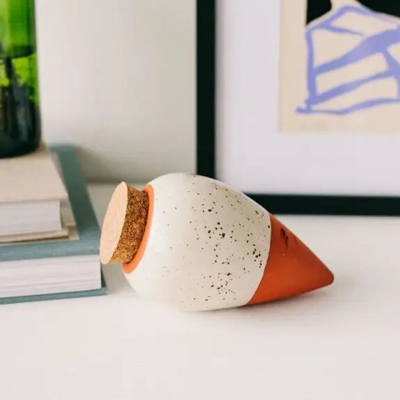 Olla hydradante en terre cuite - Blanc grainé