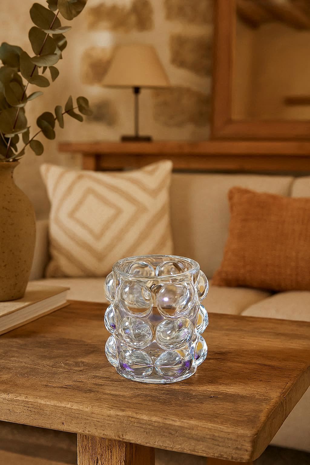 Photophore en Verre Irisé