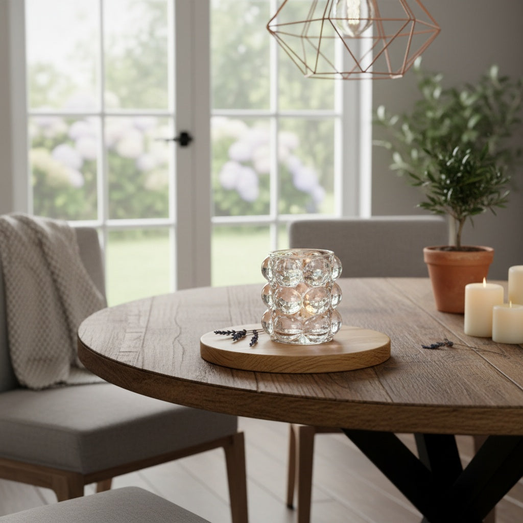 Photophore en Verre Irisé