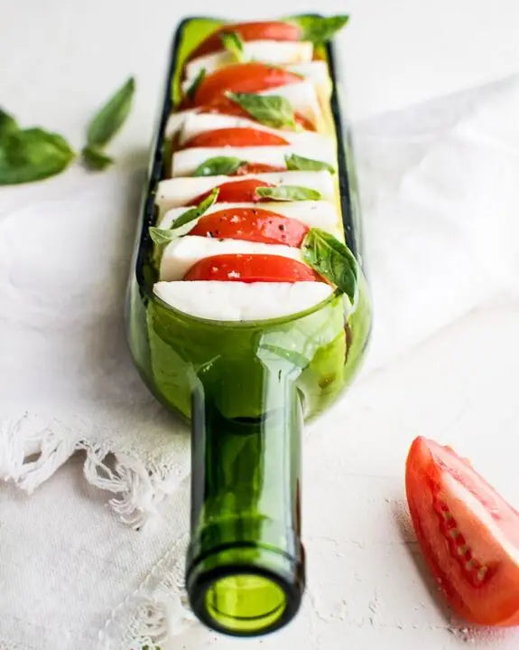 Plateau apéritif bouteille recyclée