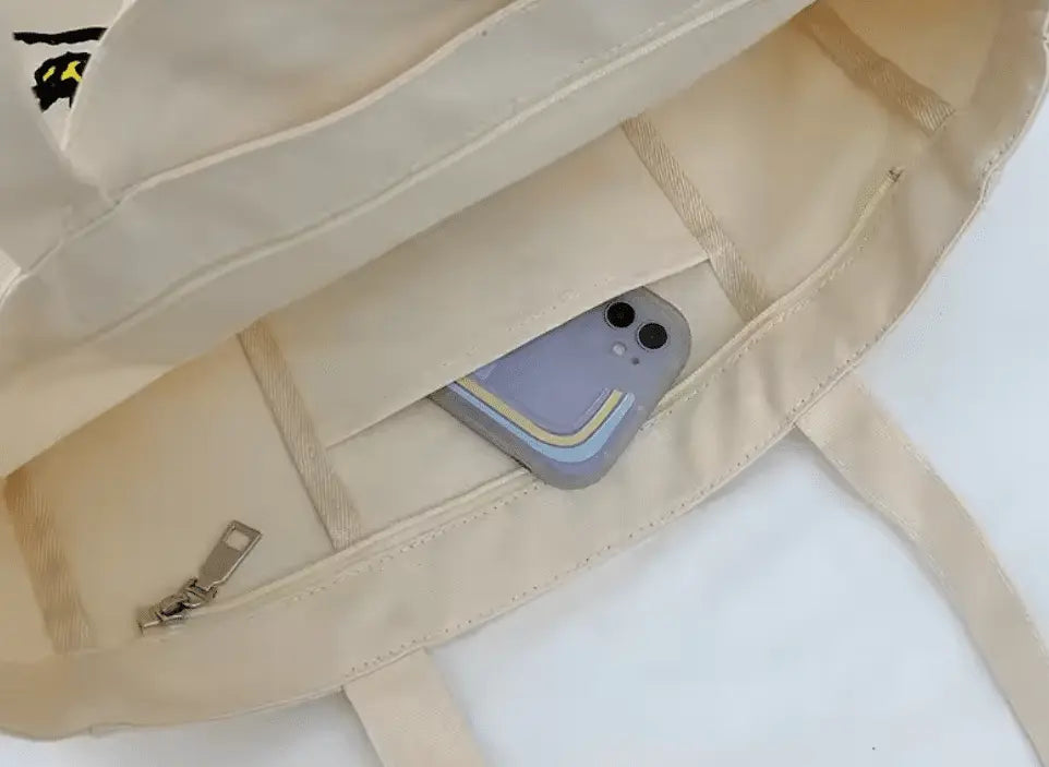 sac toile à zip Snoopy & Woodstock