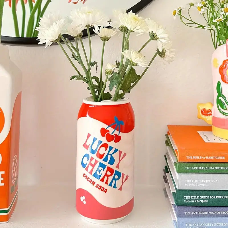 Vase en céramique Soda au design pop