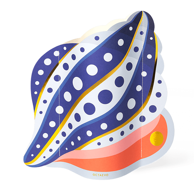 Vase en papier coquillage