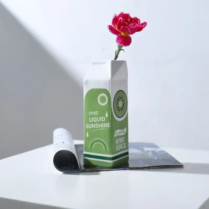 Vase en céramique brique kiwi