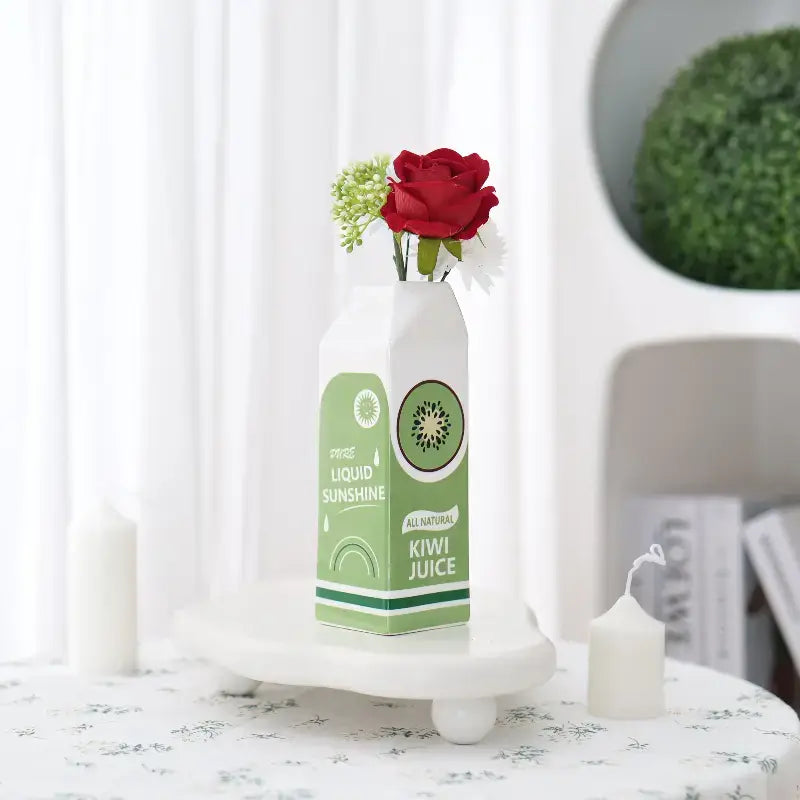 Kiwi brick ceramic vase 