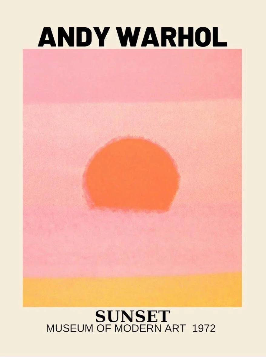 Affiche Sunset Andy Warhol 1972 sur toile
